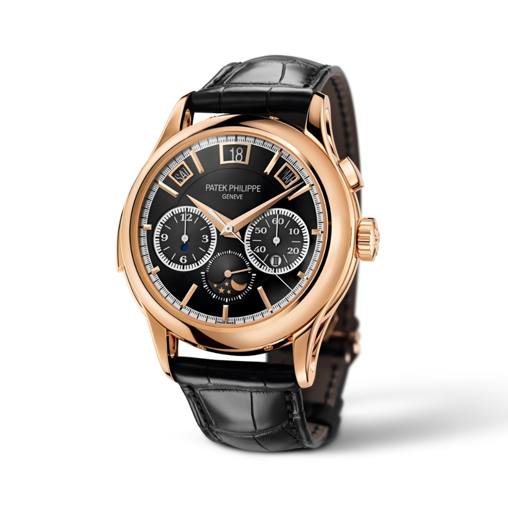 Patek Philippe Grand Complications Minute Repeater Perpetual Calendar Rose Gold Black Dial 5208R-001