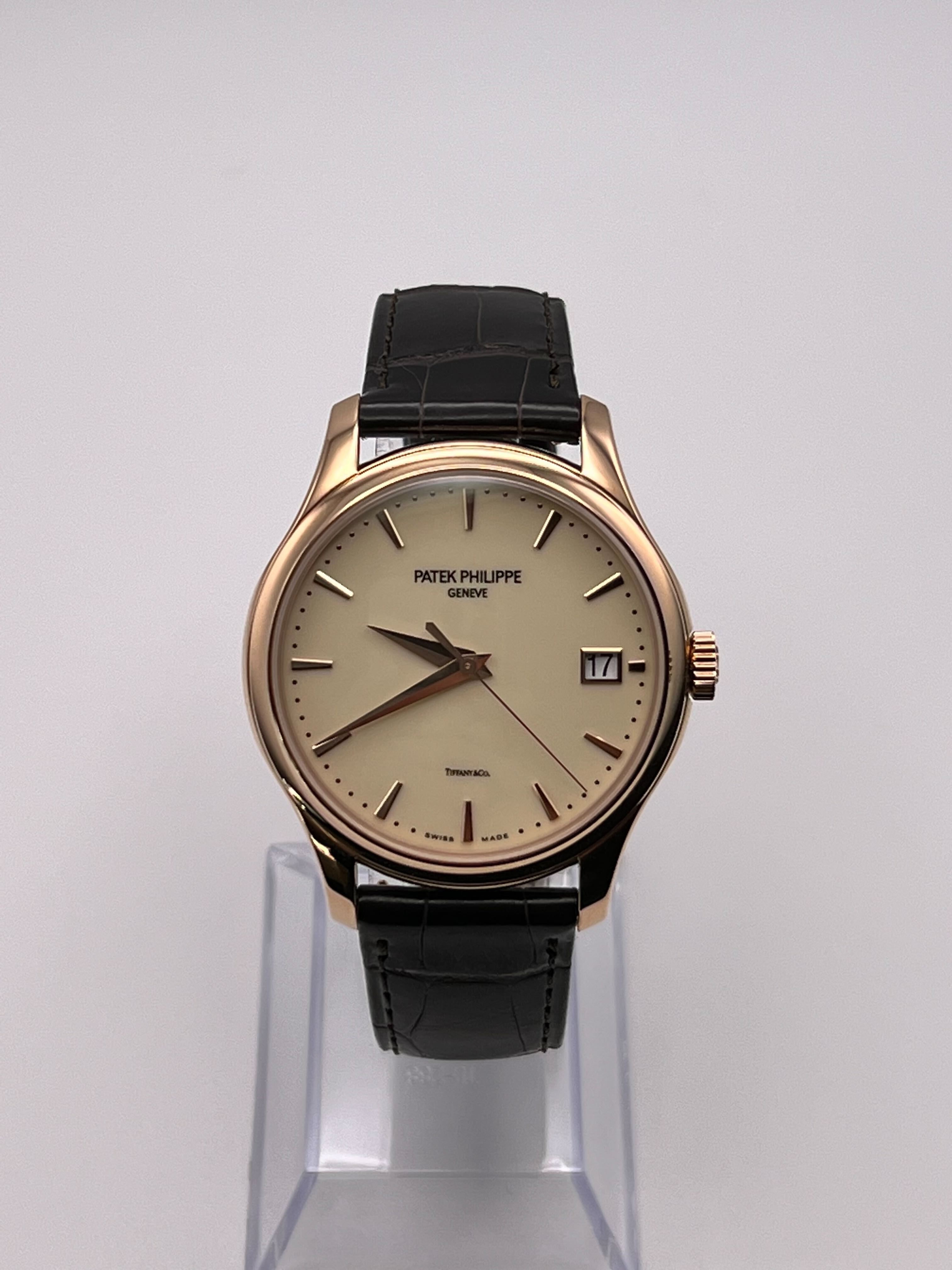 Patek Philippe Calatrava Date Tiffany & Co. Rose Gold 5227R-001