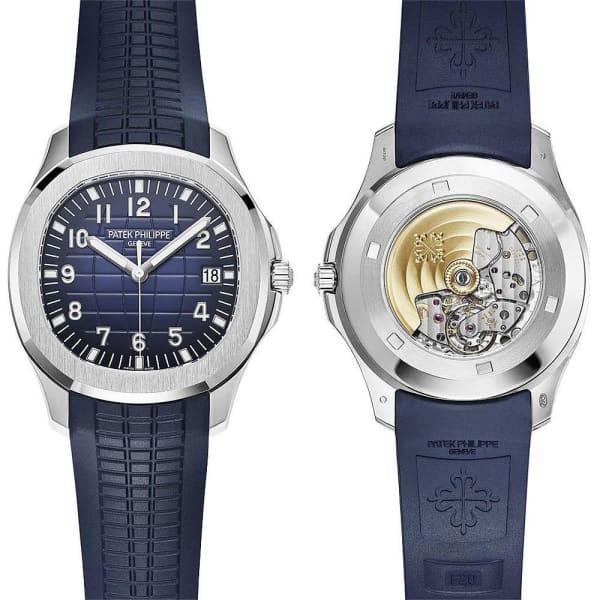 Patek Philippe 20th Anniversary Aquanaut 18K White Gold Watch Composite Strap 5168G-001