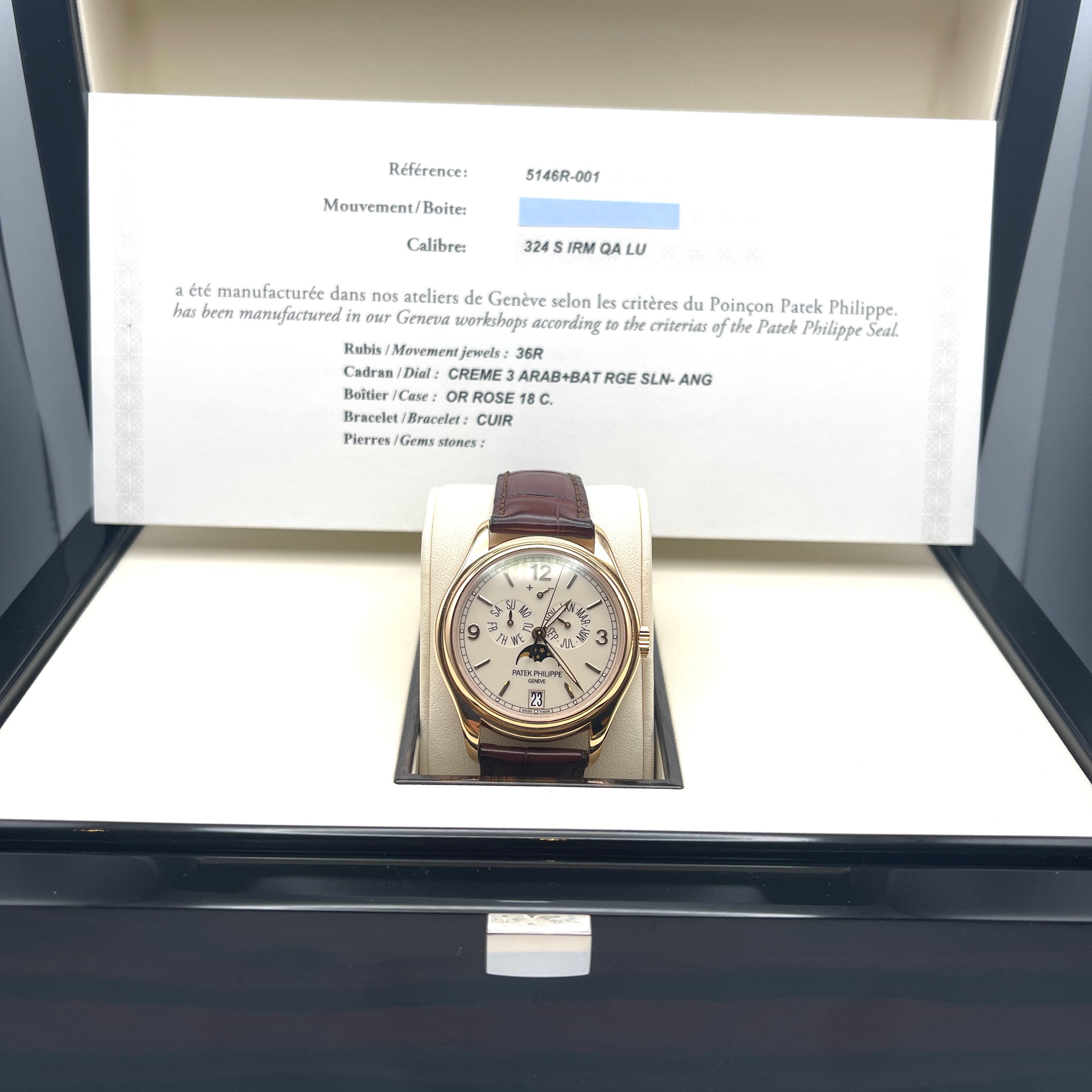 Patek Philippe Complications Moon Phases Annual Calendar 5146R-001