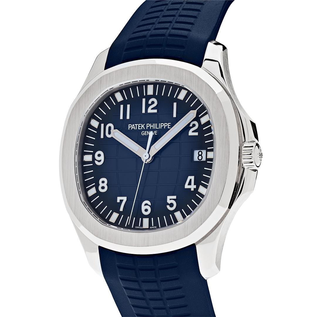 Patek Philippe Aquanaut 42.2mm White Gold Blue Dial 5168G-001