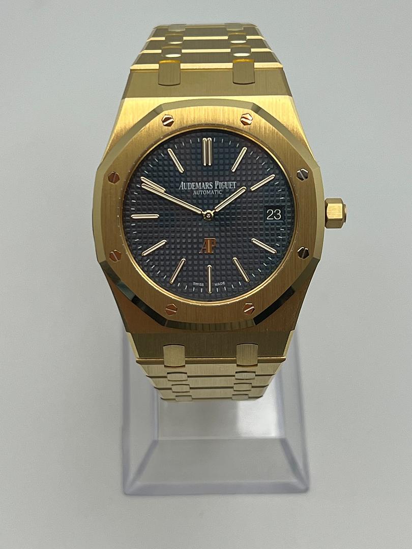 Audemars Piguet Royal Oak Jumbo Extra Thin Yellow Gold Blue Dial 15202BA.OO.1240BA.01