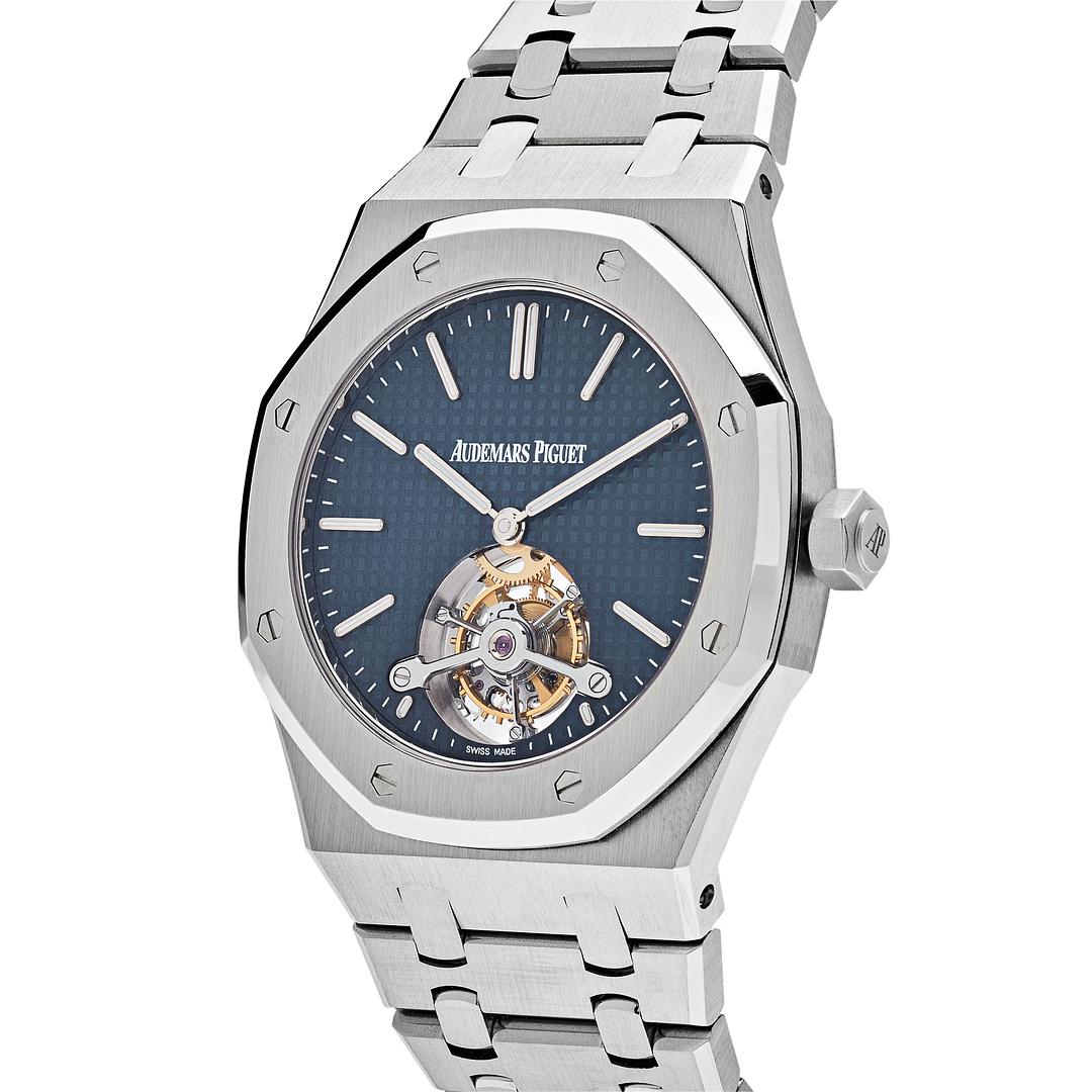 Audemars Piguet Royal Oak Tourbillon Extra-thin Steel Blue Dial 26510ST.OO.1220ST.01