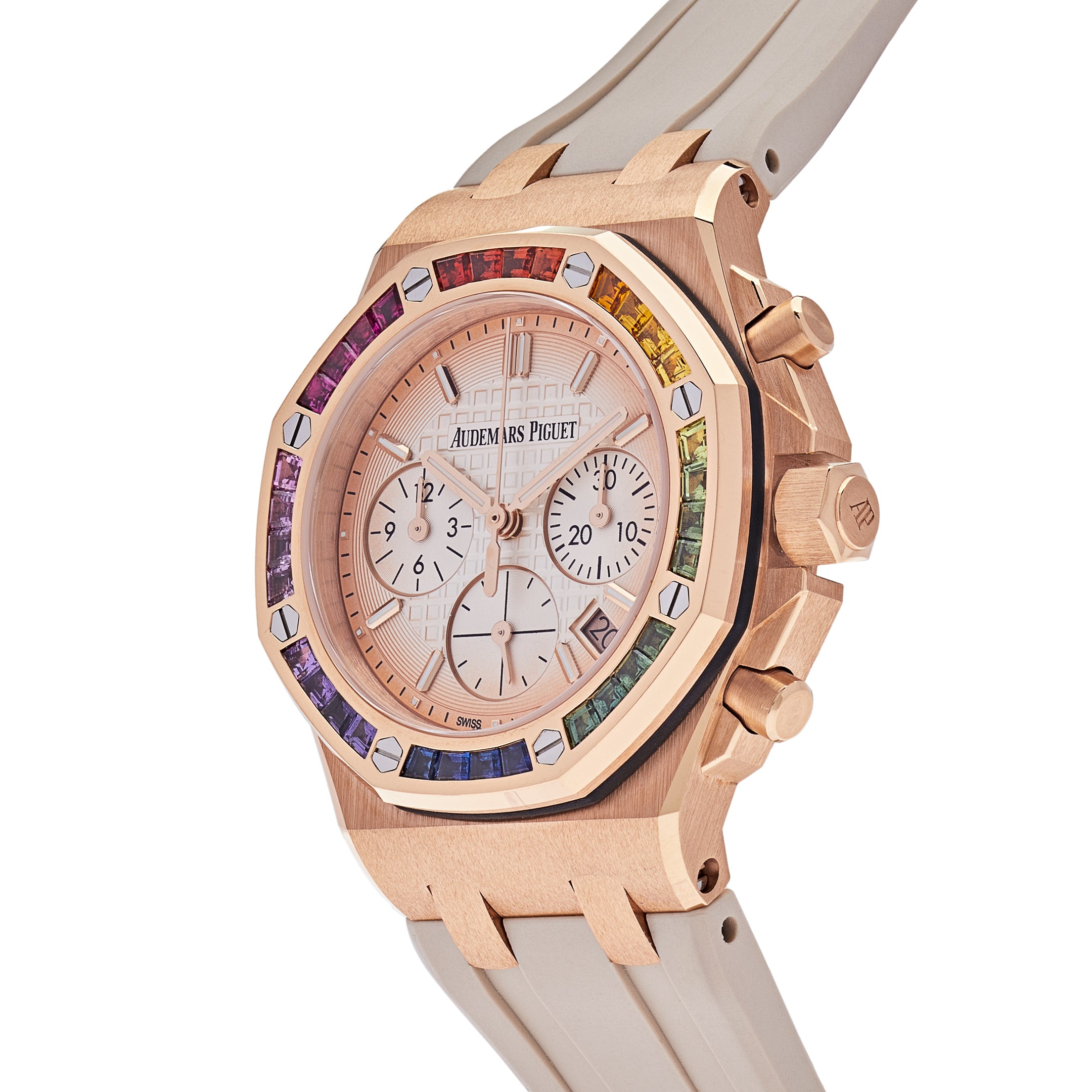 Audemars Piguet Royal Oak Offshore Selfwinding Chronograph Rainbow Bezel 26236OR.YY.D085CA.01