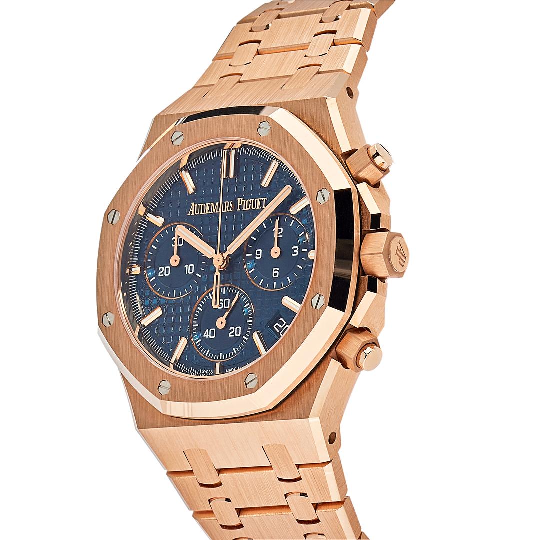 Audemars Piguet Royal Oak Chronograph 50th Anniversary Rose Gold Blue Dial 26240OR.OO.D315CR.01