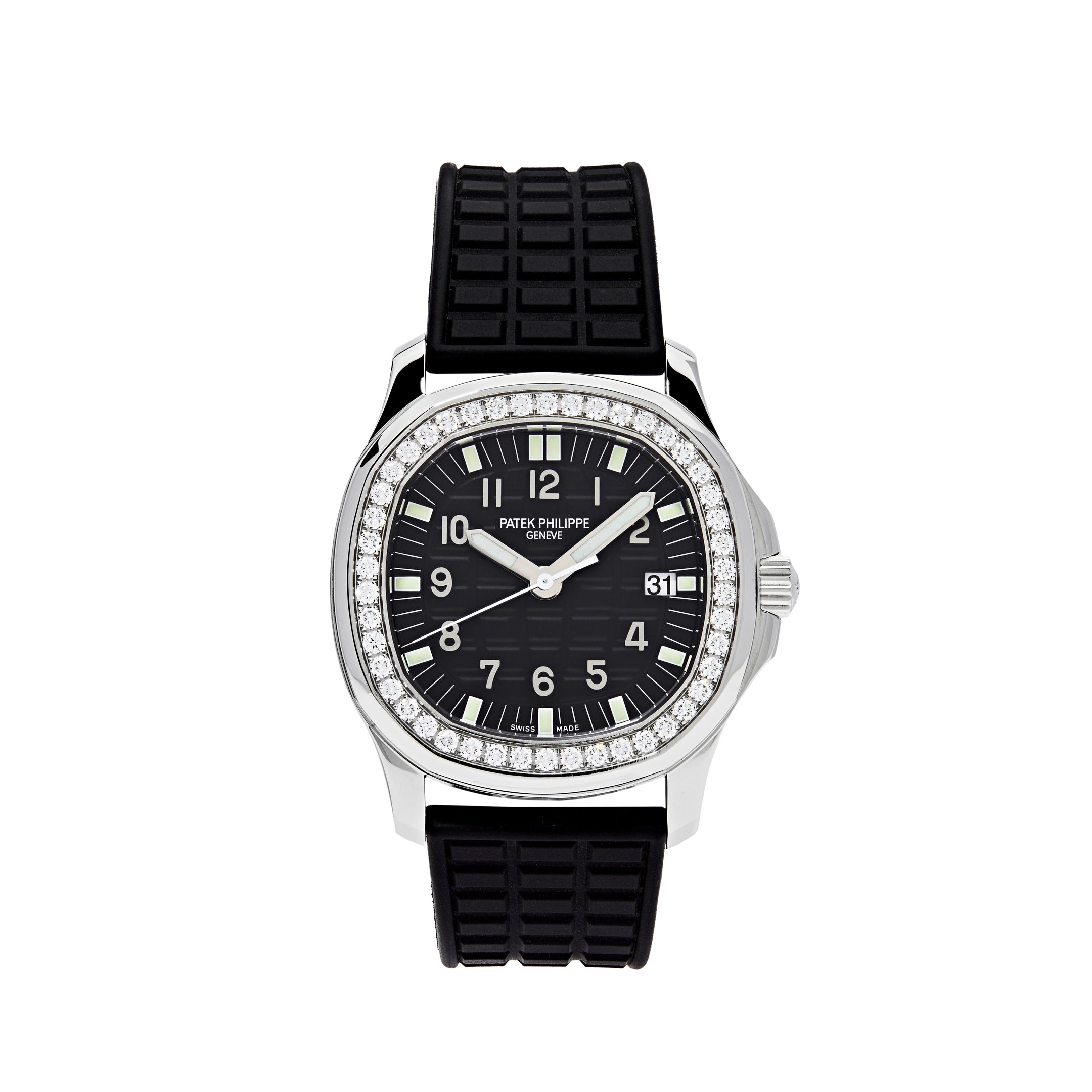 Patek Philippe Aquanaut Steel Black Dial Diamond Bezel 5067A-001