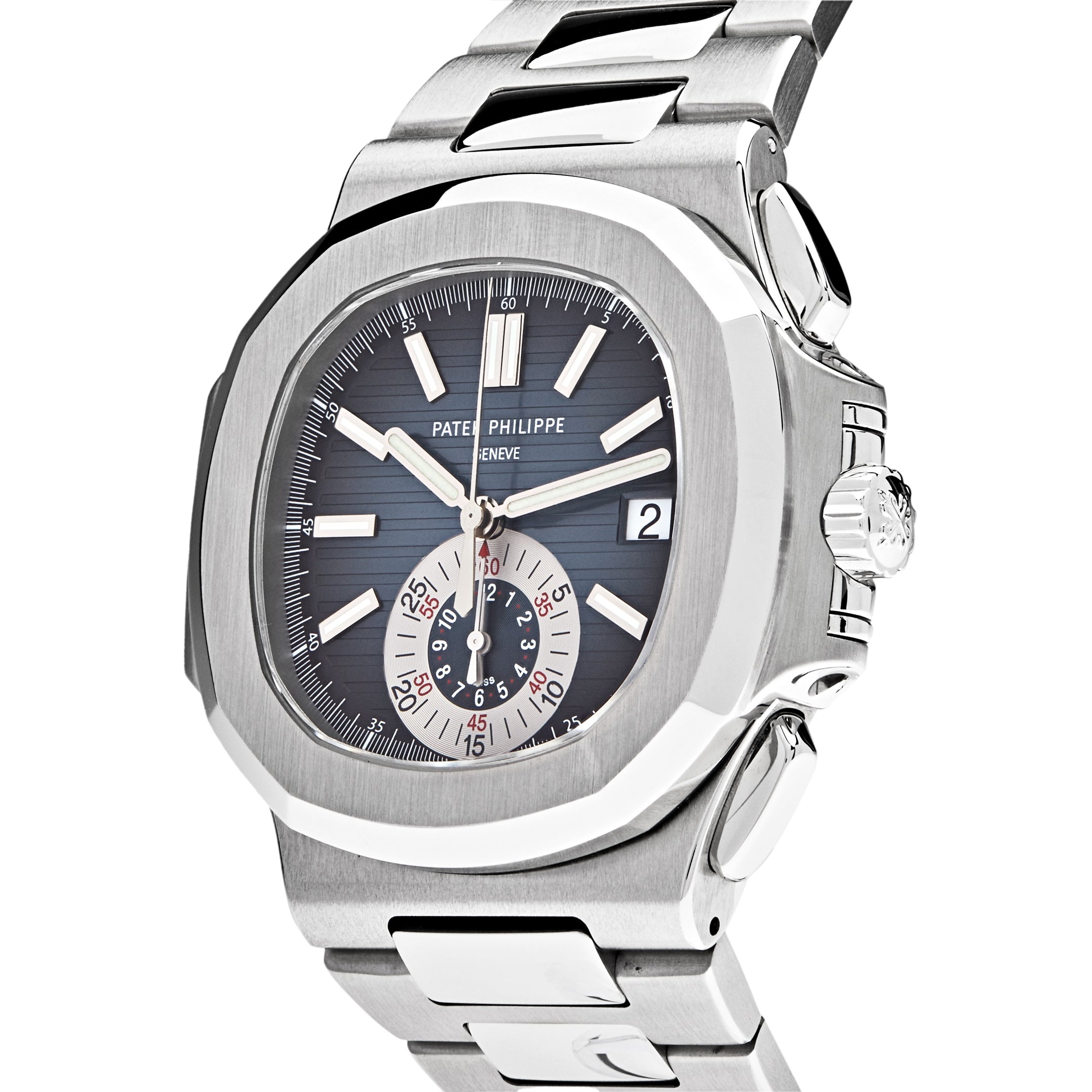Patek Philippe Nautilus Chronograph Date Steel Blue Dial 5980/1A-001
