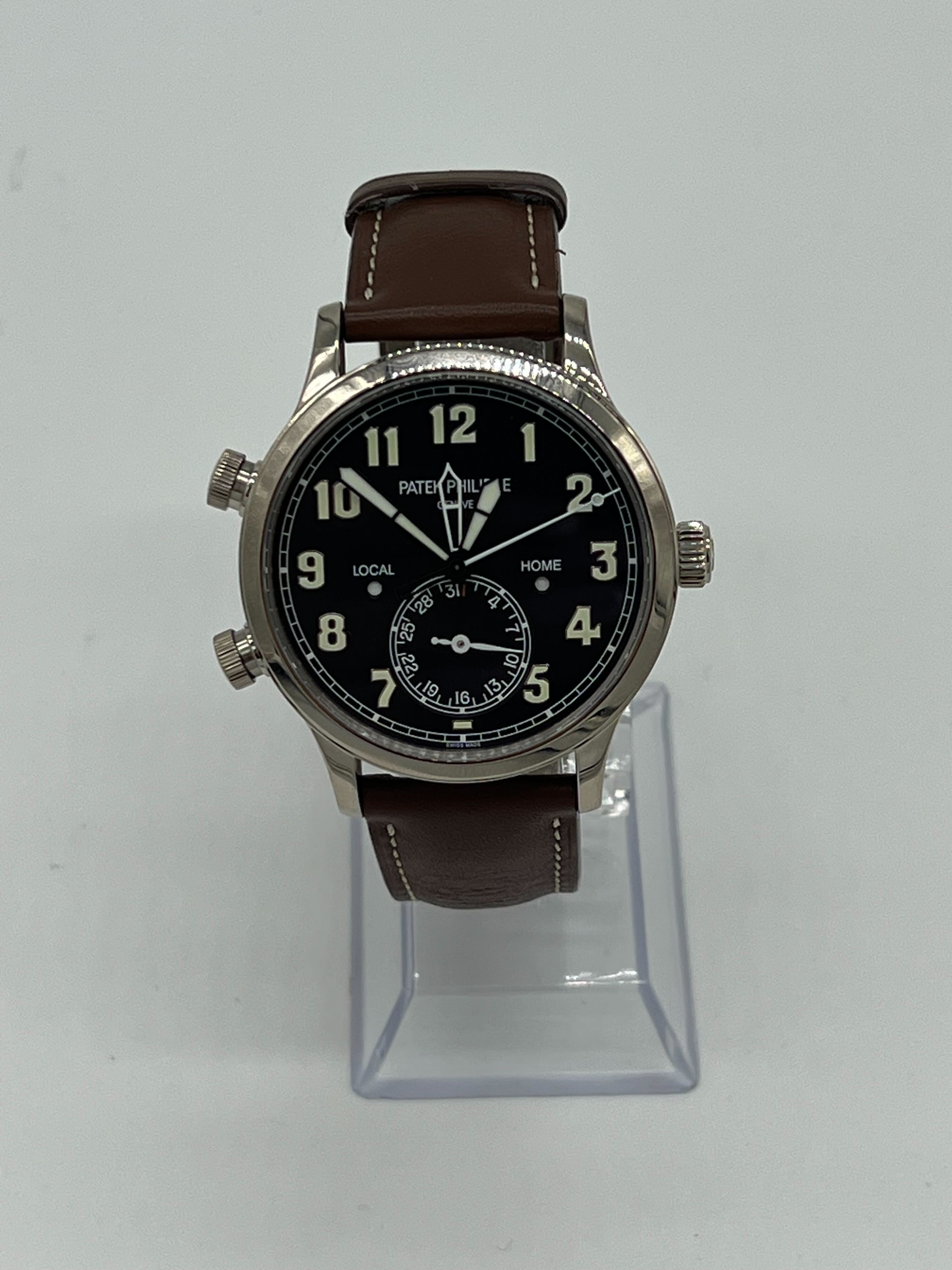 Patek Philippe Calatrava Pilot Travel Time White Gold 5524G-001