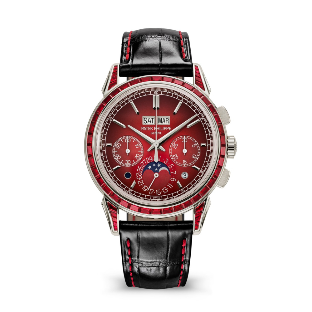 Patek Philippe Grand Complications Perpetual Calendar Chronograph Platinum Baguette Rubies 5271/12P-010