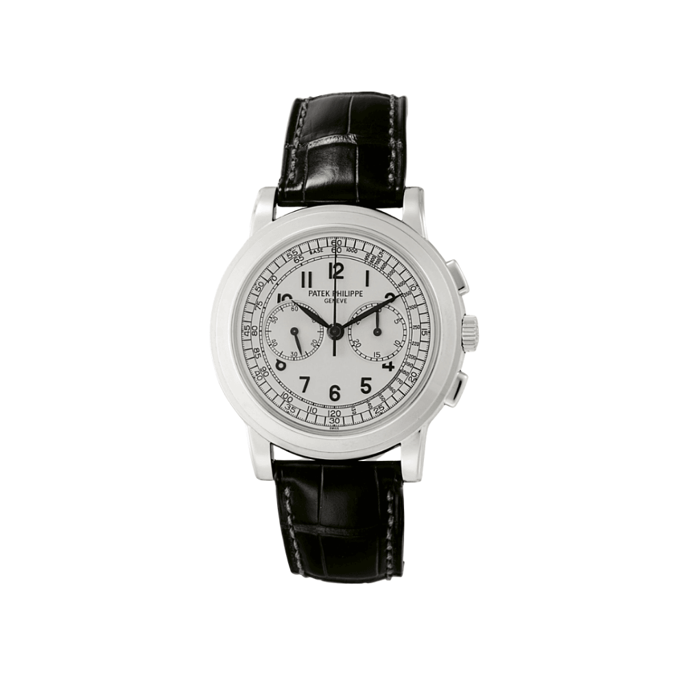 Patek Philippe Chronograph White Gold Silver Dial 5070G-001