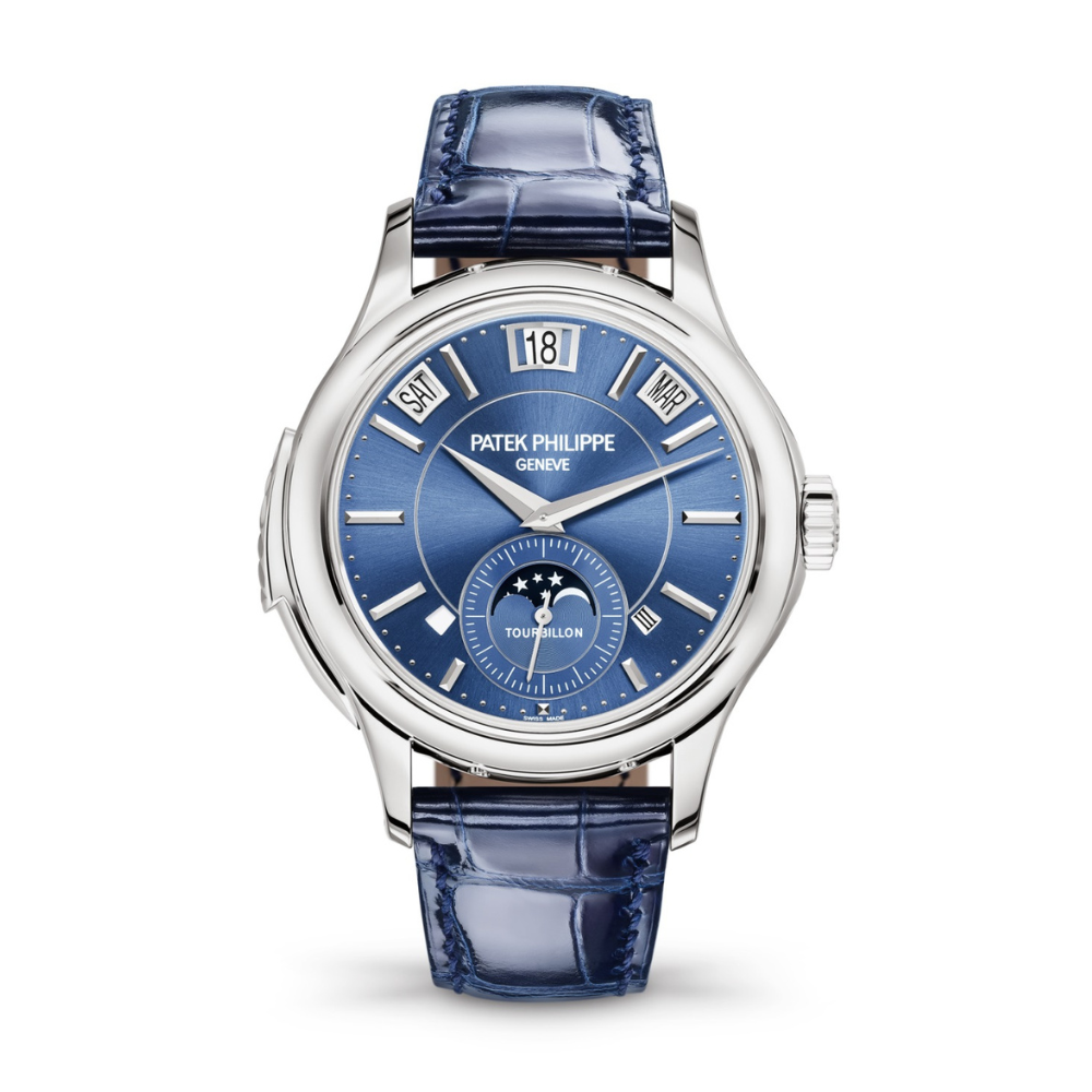 Patek Philippe Grand Complications Tourbillon Minute Repeater Perpetual Calendar White Gold Blue Dial 5207G-001