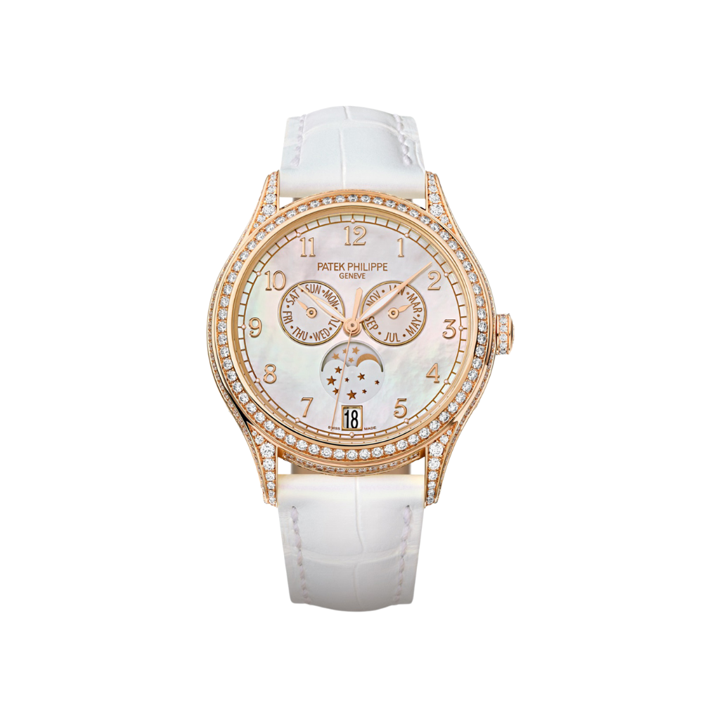 Patek Philippe Complications Annual Calendar Moon Phases Mother Of Pearl & Diamonds 4948R-001