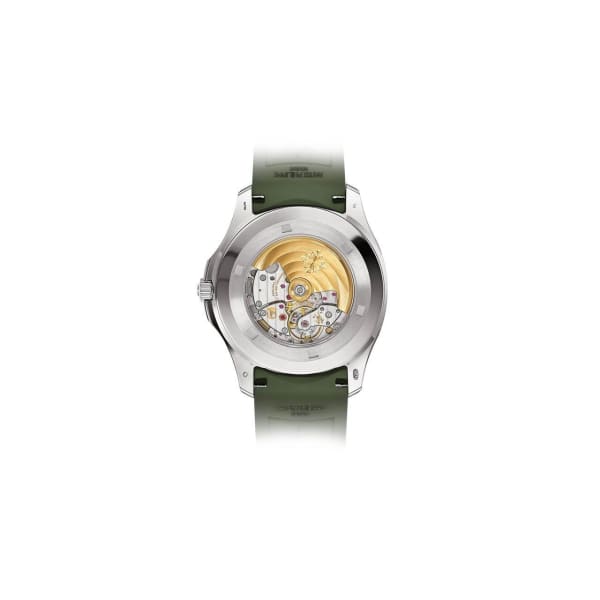 Patek Philippe Aquanaut White Gold 5168G-010 with Khaki Green Embossed dial
