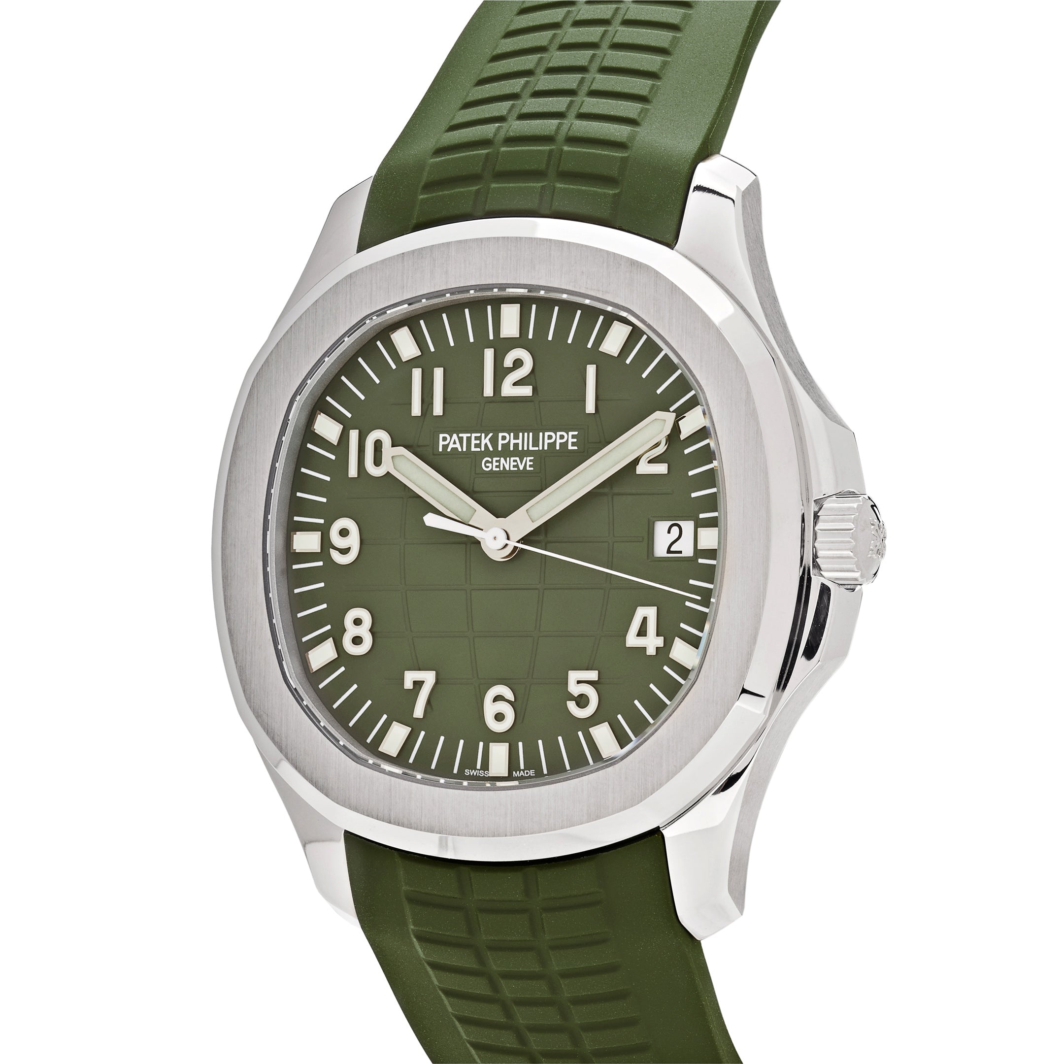 Patek Philippe Aquanaut Jumbo White Gold Khaki Green 5168G-010