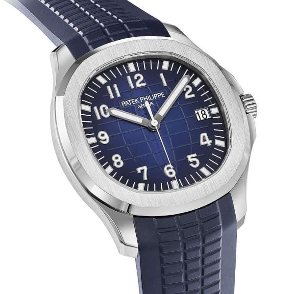 Patek Philippe 20th Anniversary Aquanaut 18K White Gold Watch Composite Strap 5168G-001