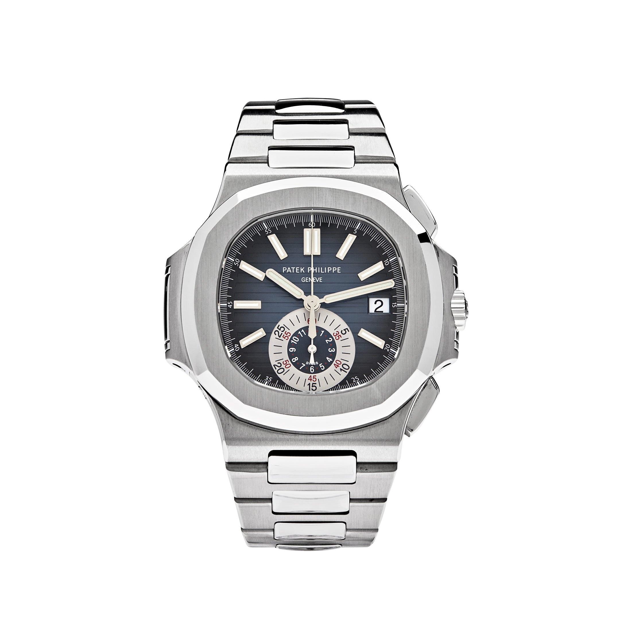 Patek Philippe Nautilus Chronograph Date Steel Blue Dial 5980/1A-001