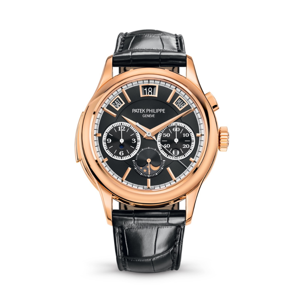 Patek Philippe Grand Complications Minute Repeater Perpetual Calendar Rose Gold Black Dial 5208R-001