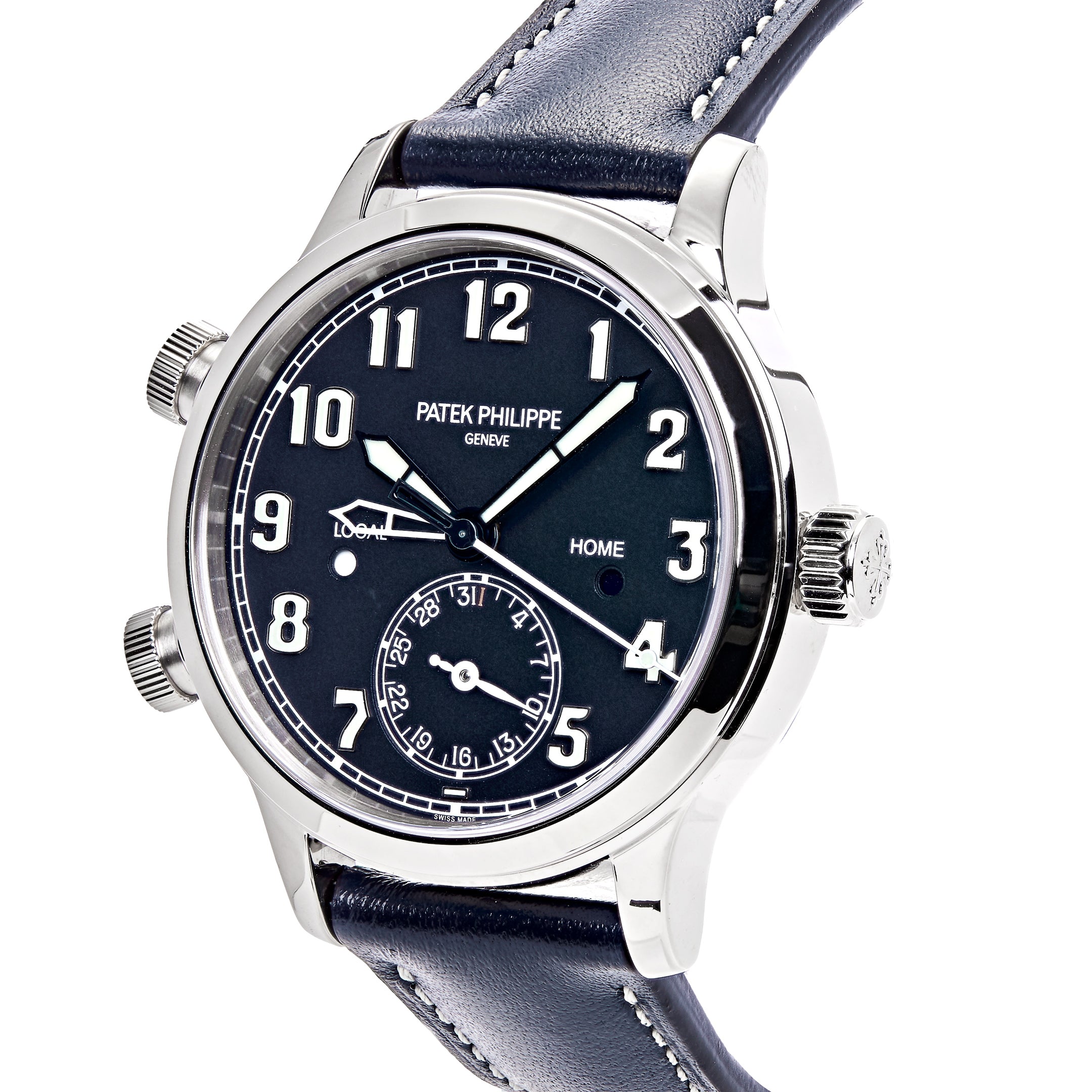 Patek Philippe Calatrava Pilot Travel Time White Gold 7234G-001