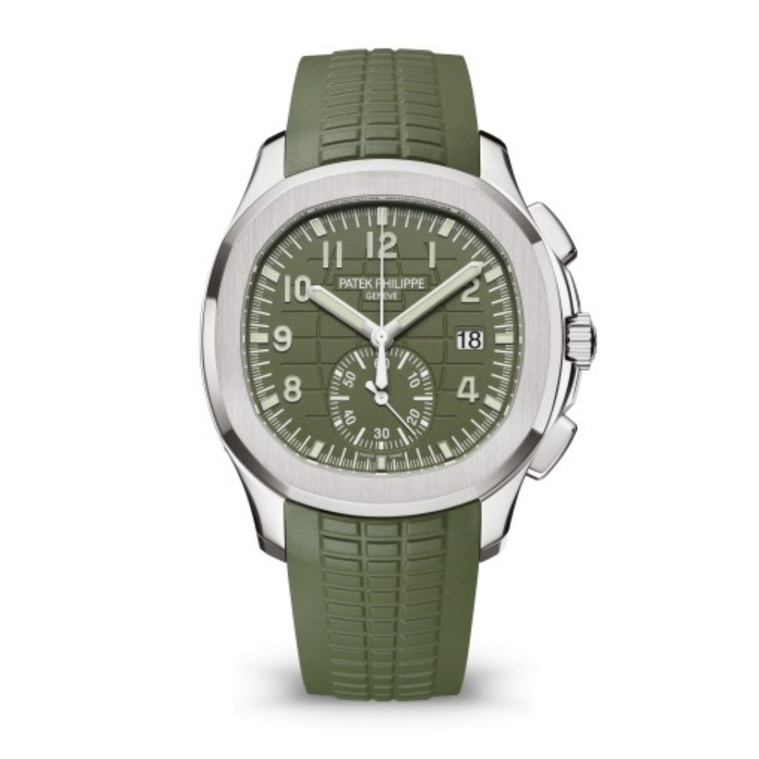 Patek Philippe Aquanaut White Gold Khaki Green Dial 5968G-010