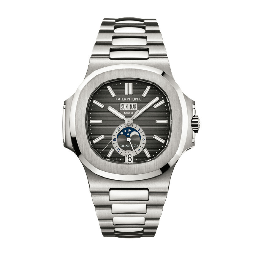 Patek Philippe Nautilus Annual Calendar Moon Phase Tiffany Grey Dial 5726/1A-001
