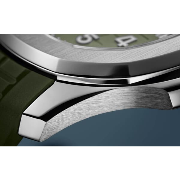 Patek Philippe Aquanaut White Gold 5168G-010 with Khaki Green Embossed dial