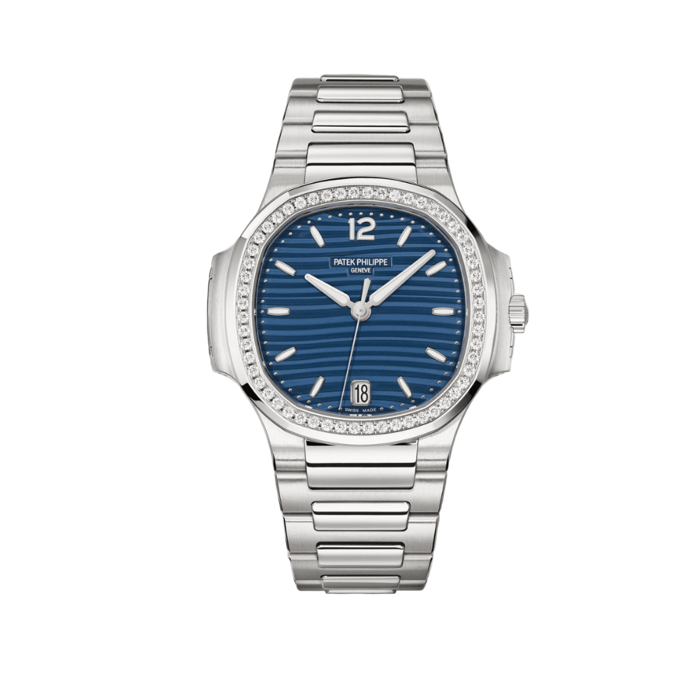 Patek Philippe Nautilus Ladies Blue Dial Diamond Bezel 7118/1200A-001