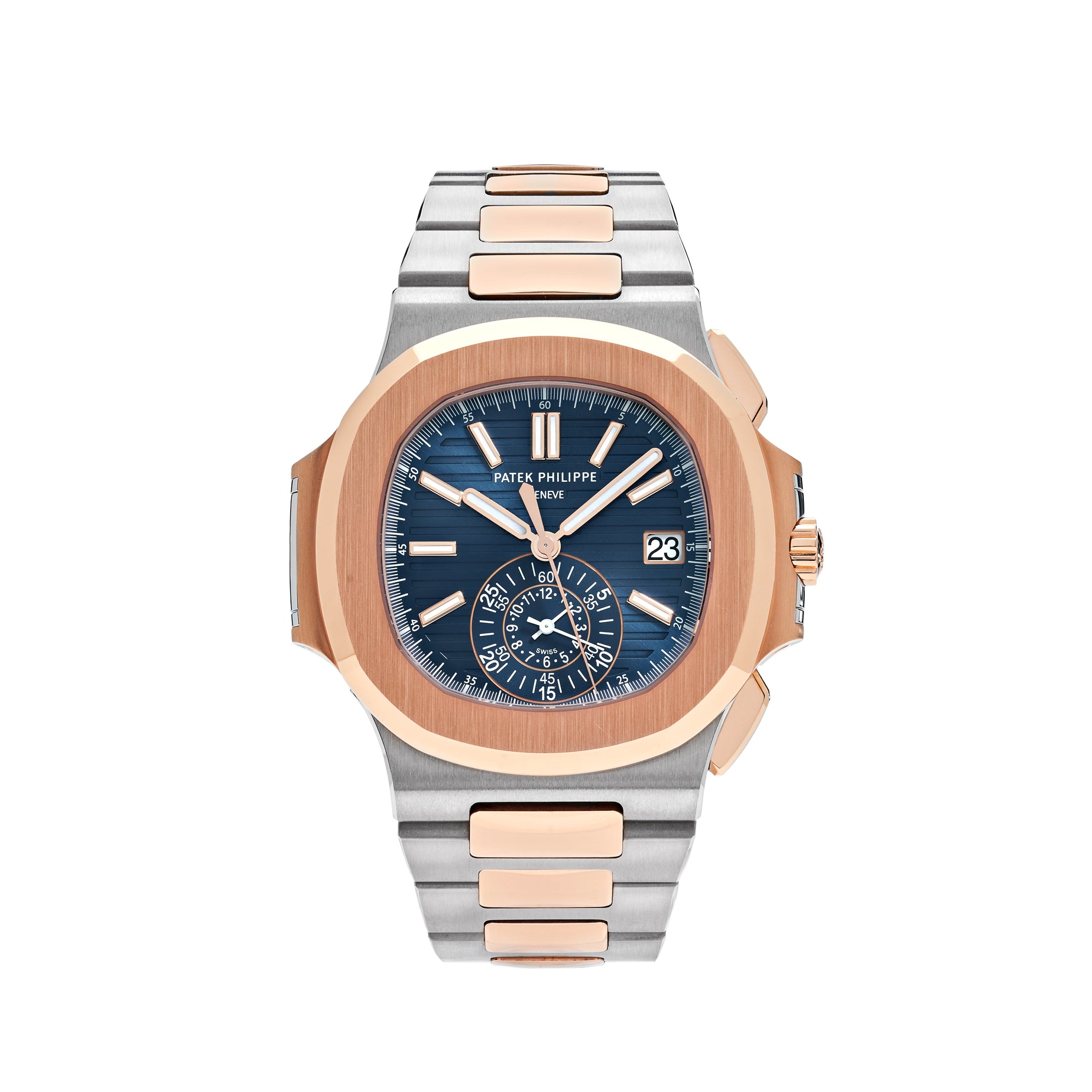 Patek Philippe Nautilus Chronograph Steel & Rose Gold Blue Dial 5980/1AR
