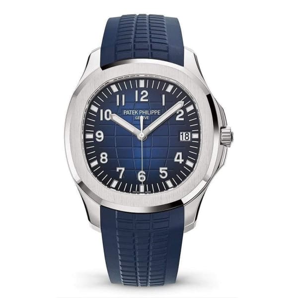 Patek Philippe 20th Anniversary Aquanaut 18K White Gold Watch Composite Strap 5168G-001