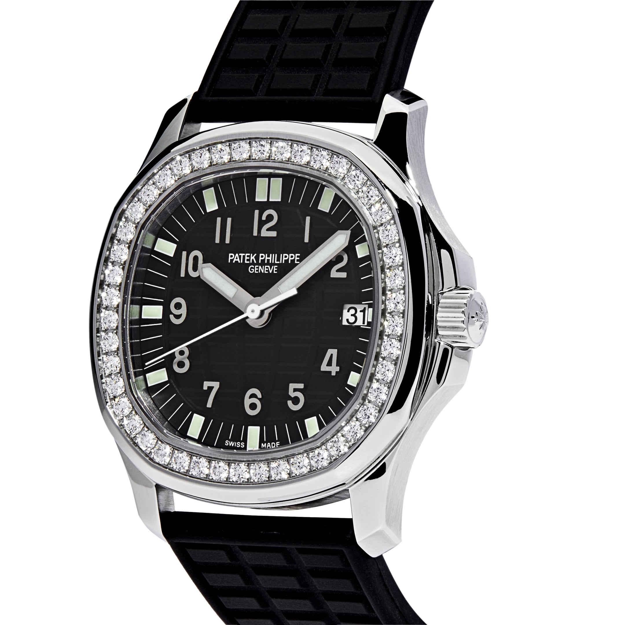 Patek Philippe Aquanaut Steel Black Dial Diamond Bezel 5067A-001