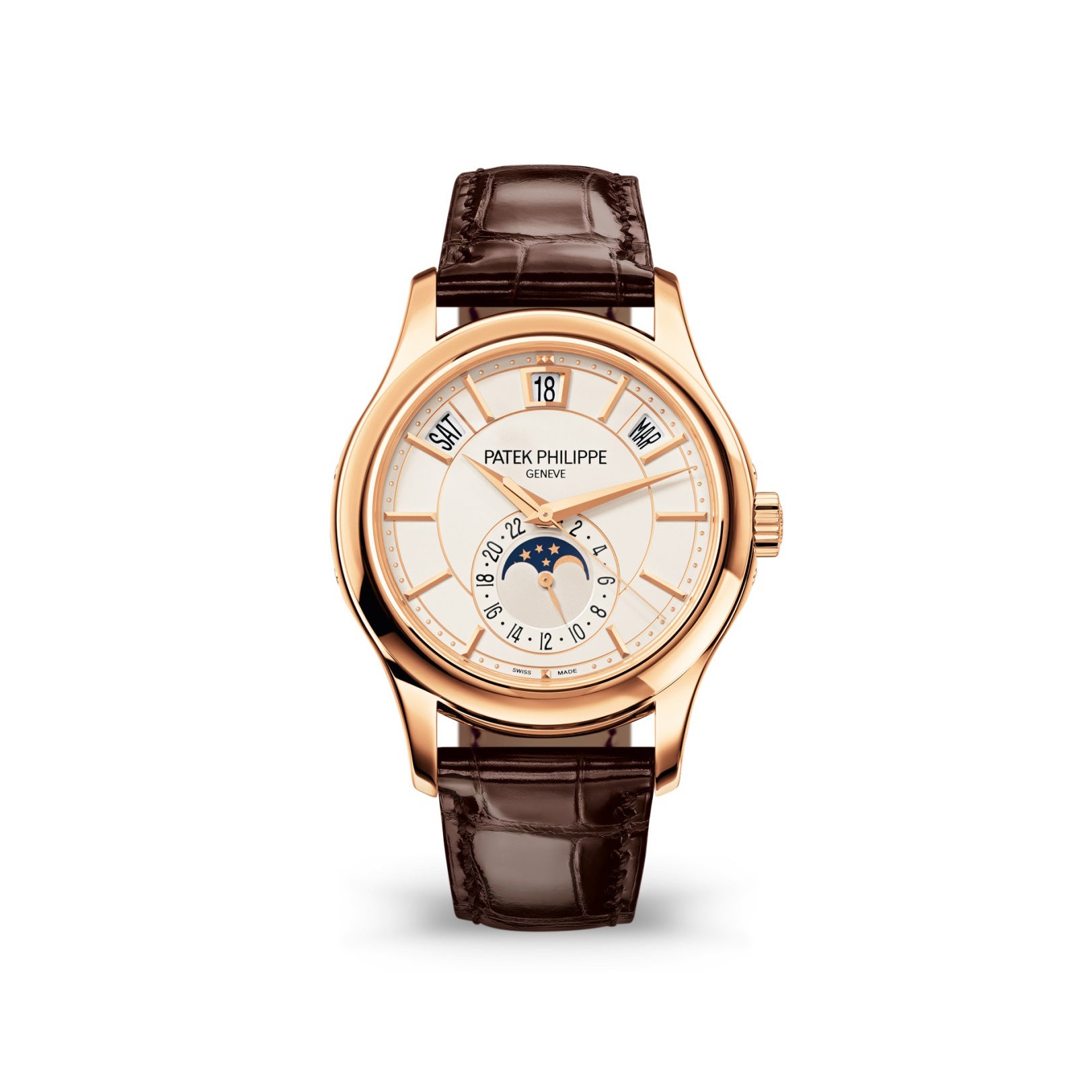 Patek Philippe Complications Annual Calendar Rose Gold White Dial 5205R-001