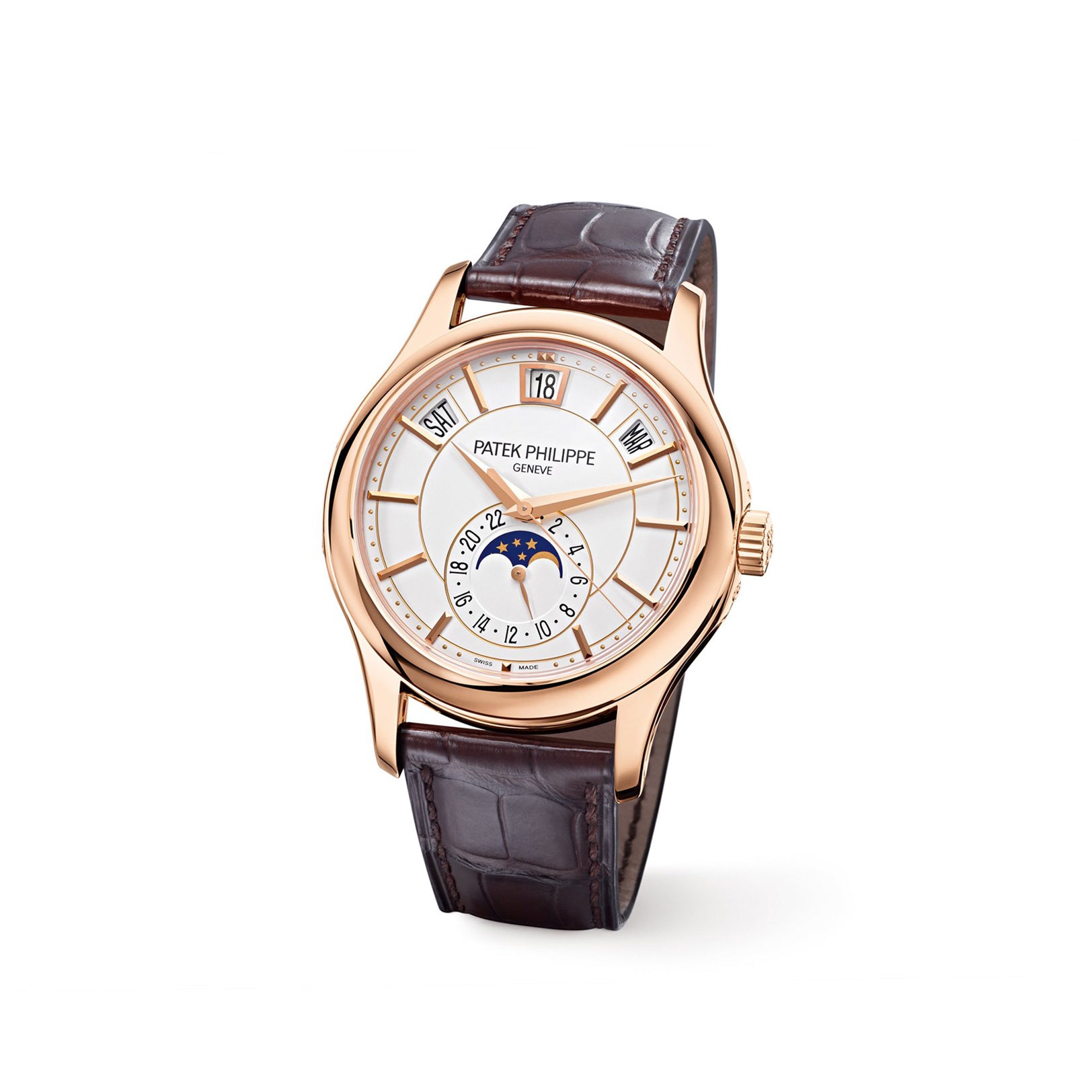 Patek Philippe Complications Annual Calendar Rose Gold White Dial 5205R-001