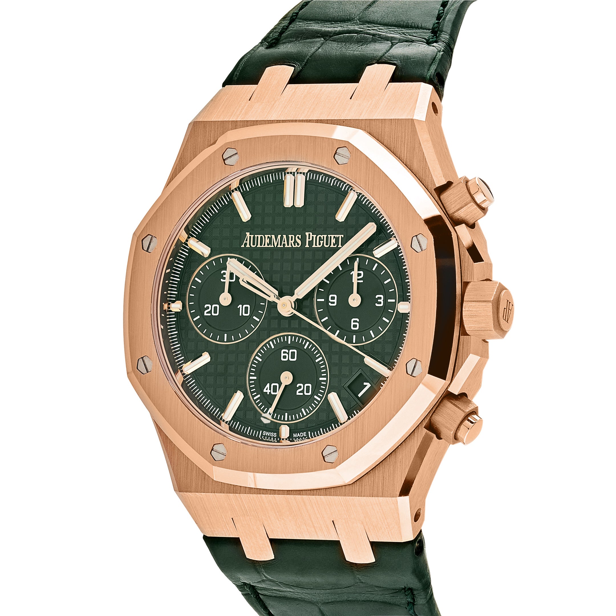 Audemars Piguet Royal Oak Chronograph 50th Anniversary Rose Gold Green Dial 26240OR.OO.D404CR.01