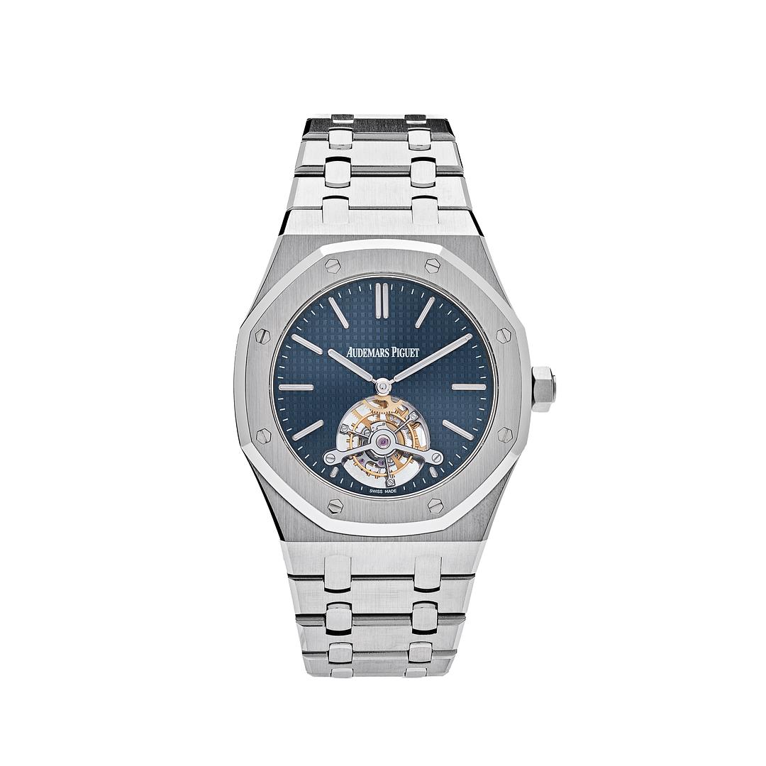 Audemars Piguet Royal Oak Tourbillon Extra-thin Steel Blue Dial 26510ST.OO.1220ST.01