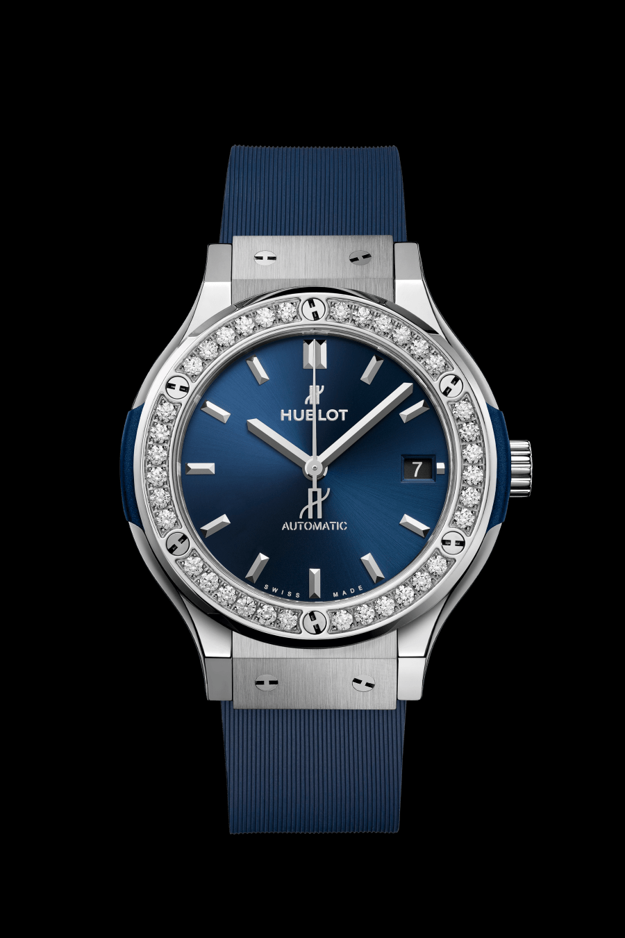 HUBLOT Classic Fusion Titanium Blue Diamonds 38mm 565.NX.7170.RX.1204