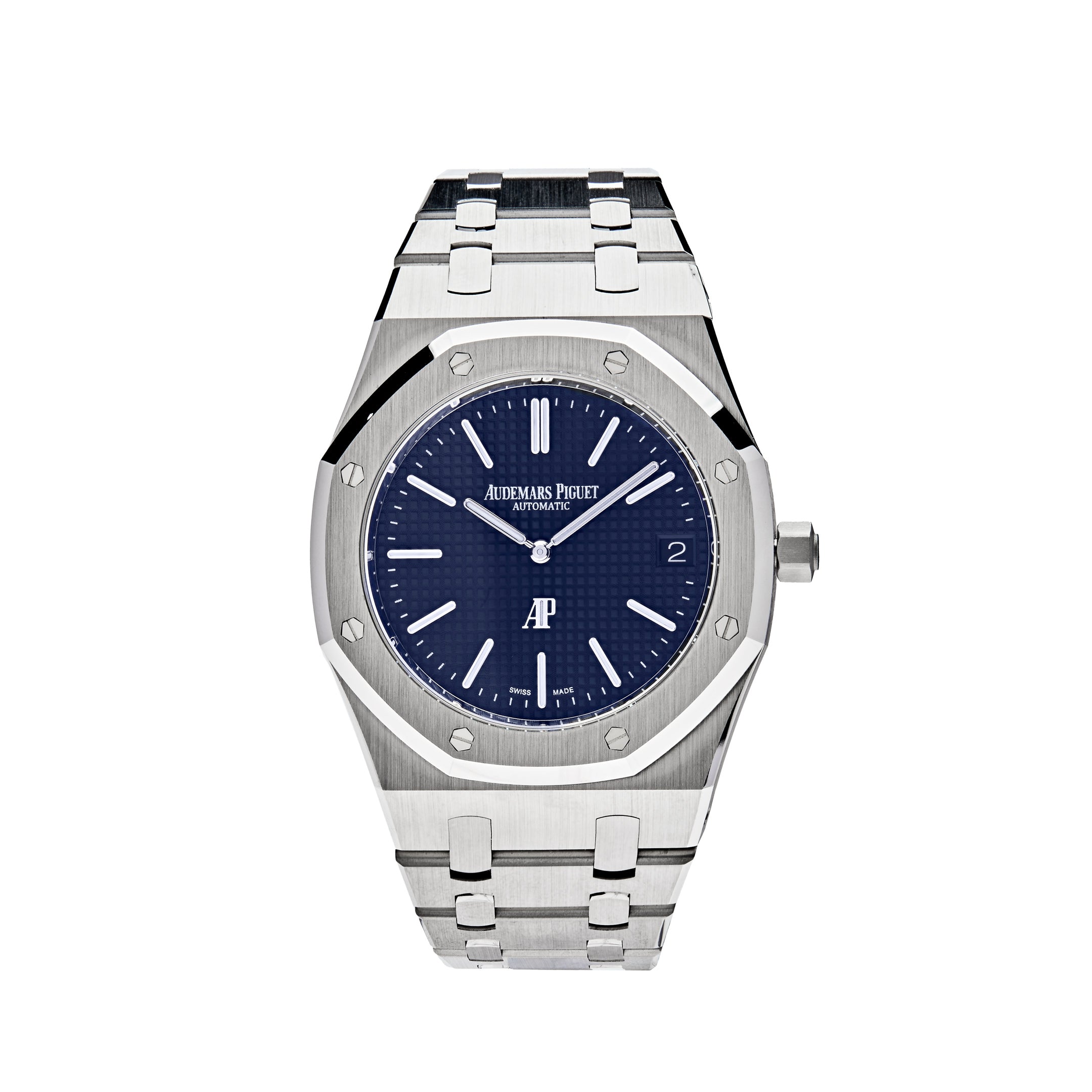 Audemars Piguet Royal Oak Jumbo Extra-Thin 50th Anniversary Steel Blue Dial 16202ST.OO.1240ST.01