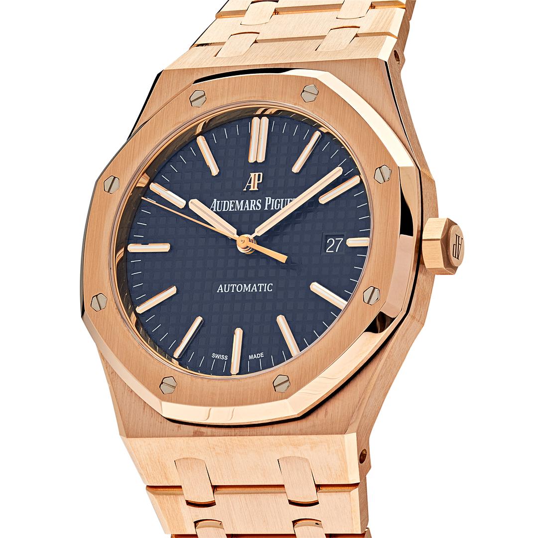 Audemars Piguet Royal Oak Selfwinding Rose Gold Blue Dial 15400OR.OO.1220OR.03