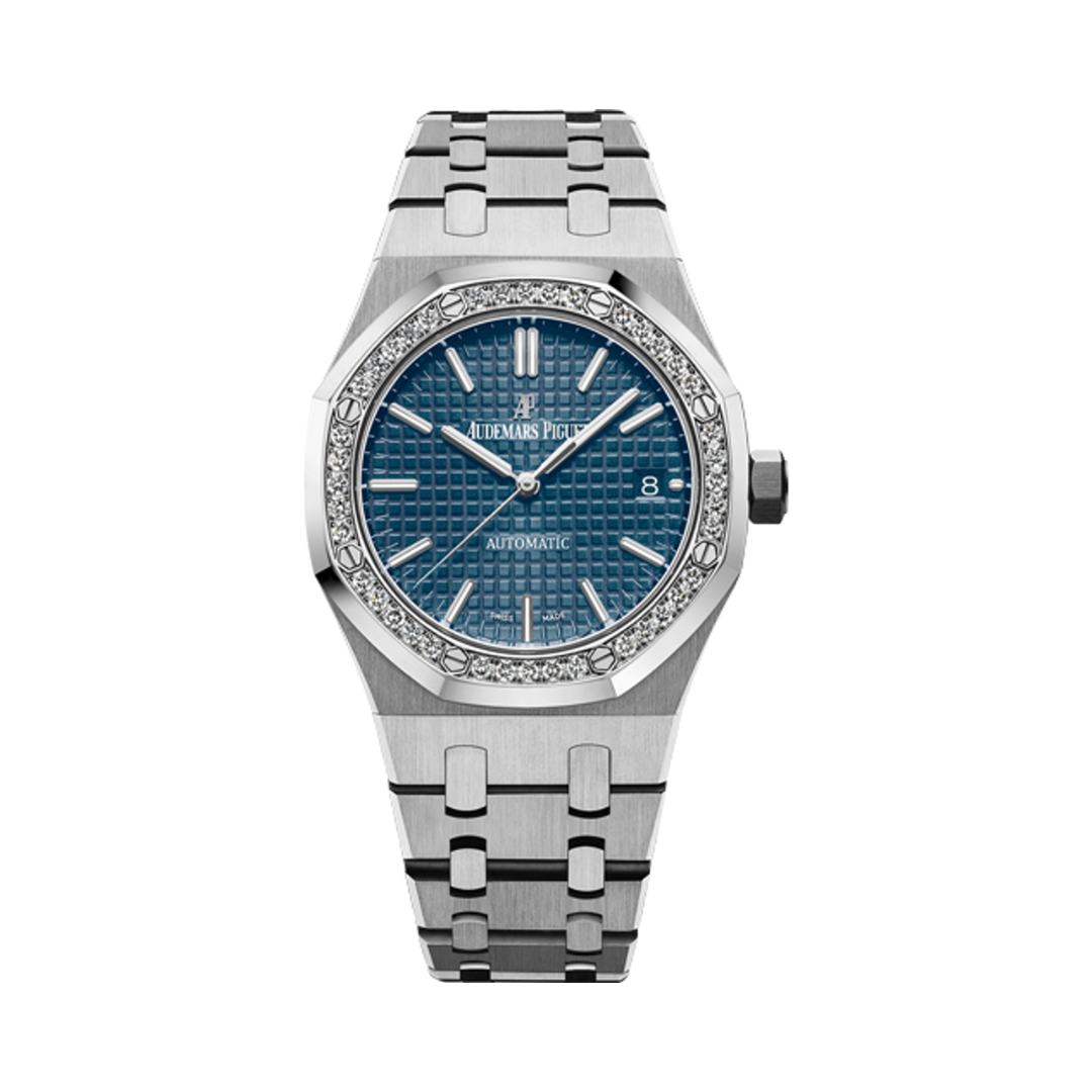 Audemars Piguet Royal Oak 37mm Steel Blue Dial Diamond Bezel 15451ST.ZZ.1256ST.03