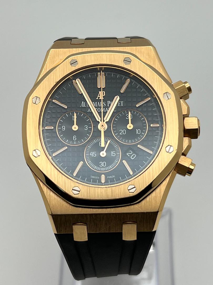 Audemars Piguet Royal Oak Chronograph Rose Gold Black Dial 26320OR.OO.D002CR.01