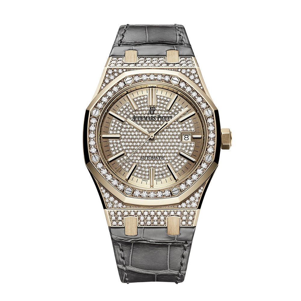 Audemars Piguet Royal Oak Selfwinding 41mm Rose Gold Pave Diamond Set 15402OR.ZZ.D003CR.01