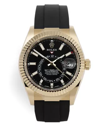 ROLEX 130018 Sky Dweller Brand New Yellow Gold Annual Calendar