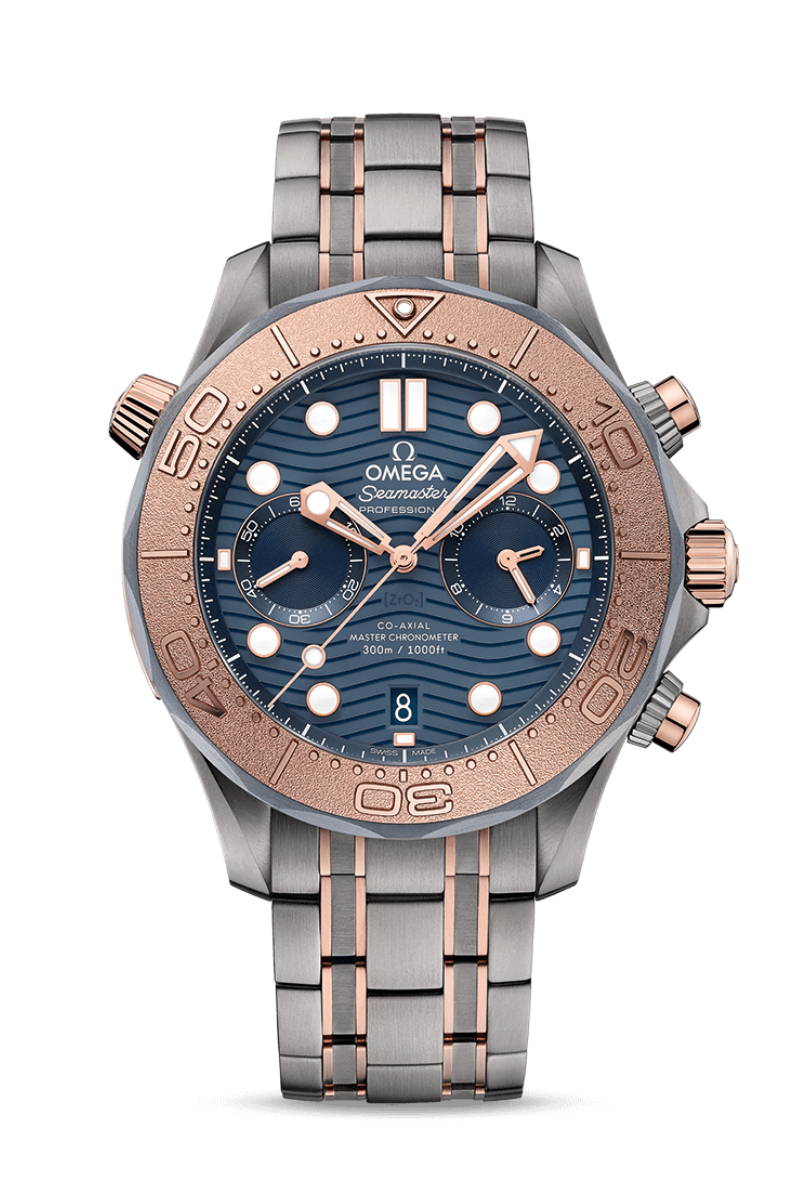 Omega Seamaster Diver 300M Chronograph Sedna Gold Titanium Tantalum
