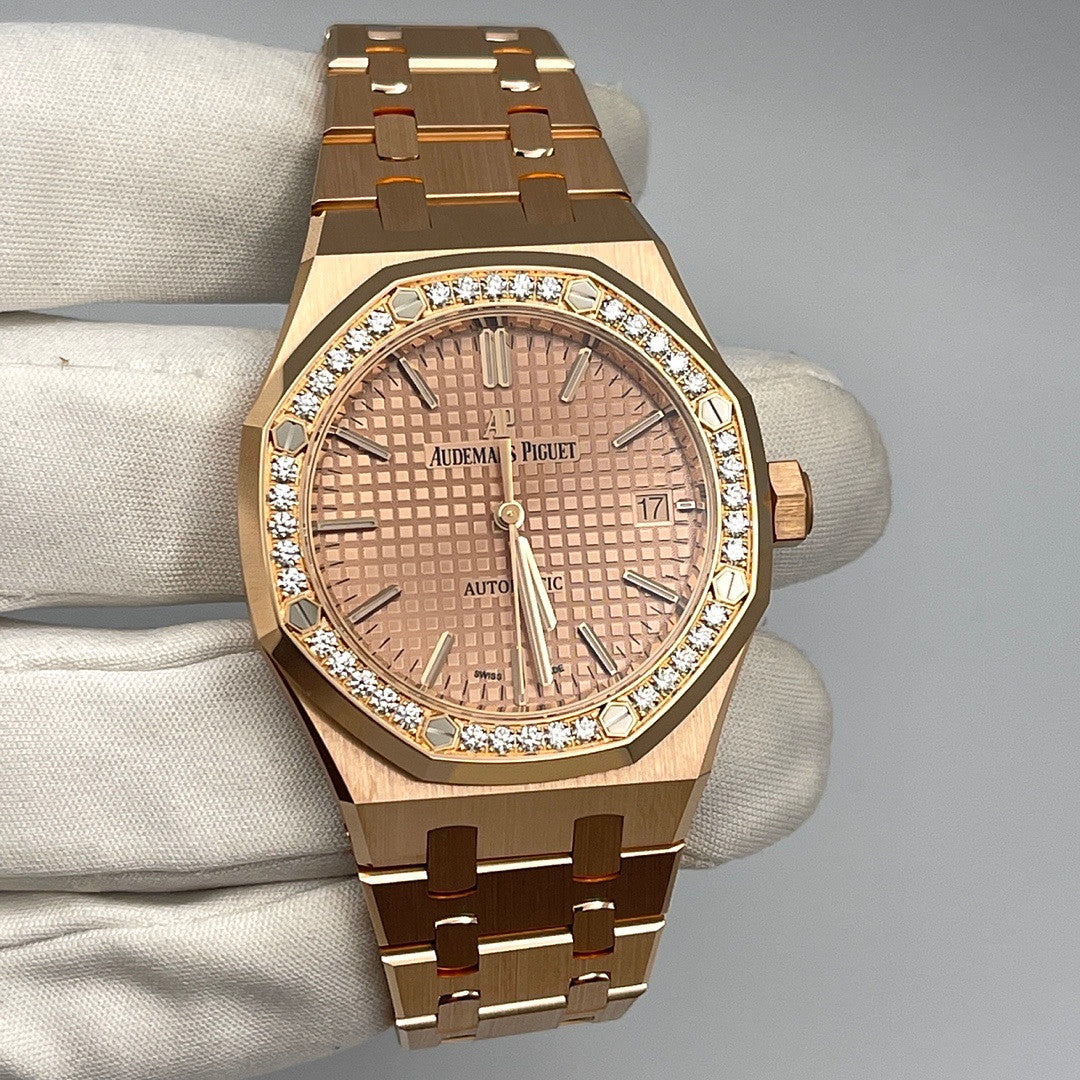 Audemars Piguet Royal Oak Selfwinding Ladies' Rose Gold Diamond Bezel 15451OR.ZZ.1256OR.03