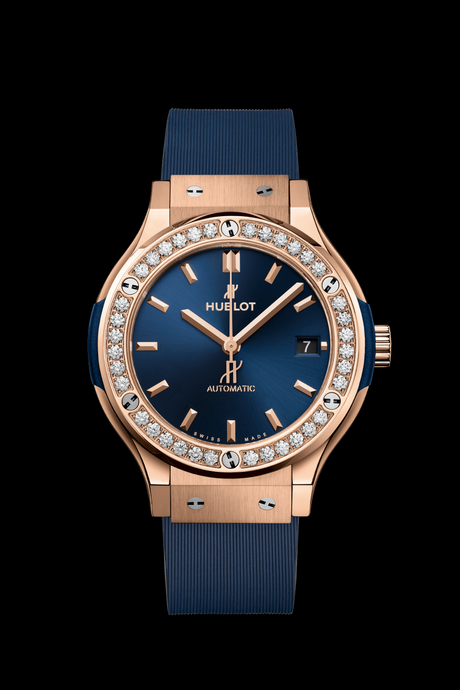 HUBLOT Classic Fusion King Gold Blue Diamonds 38mm 565.OX.7180.RX.1204