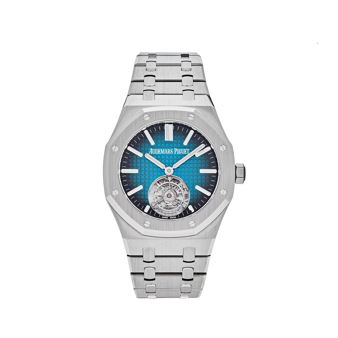 Audemars Piguet Royal Oak Flying Tourbillon 41mm Titanium Blue Dial 26730TI.OO.1320TI.04 LE 50 pcs