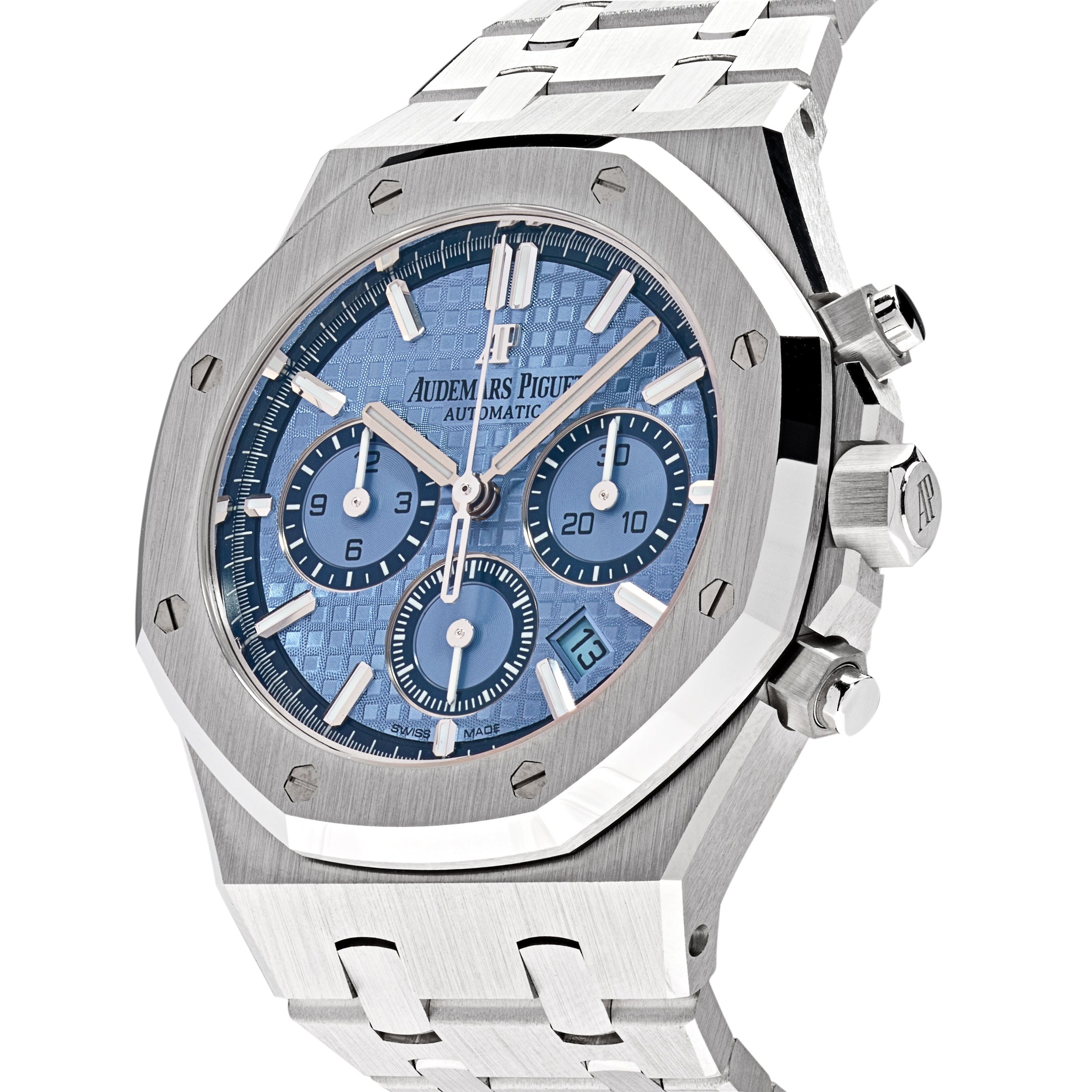 Audemars Piguet Royal Oak Chronograph 38mm White Gold Light Blue Dial 26317BC.OO.1256BC.01 Limited 100pcs