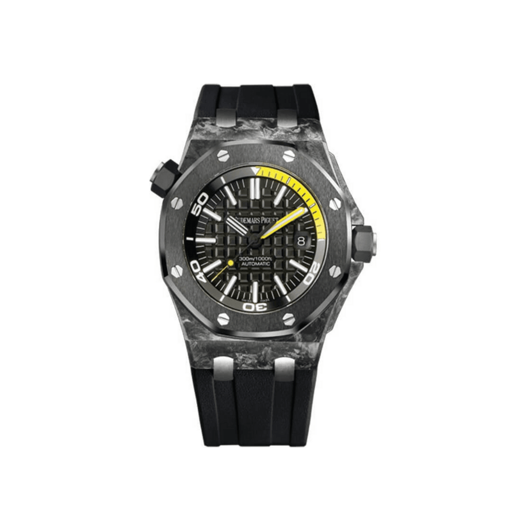 Audemars Piguet Royal Oak Offshore Diver Black Carbon Black Dial 15706AU.00.A002CA.01
