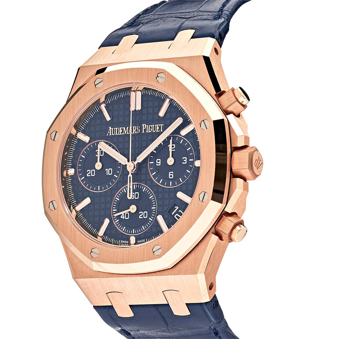 Audemars Piguet Royal Oak Chronograph 50th Anniversary Rose Gold Blue Dial 26240OR.OO.D315CR.01