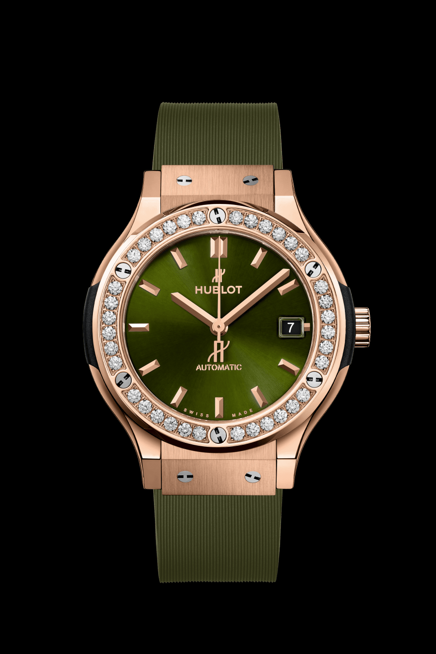 HUBLOT Classic Fusion King Gold Green Diamonds 38mm 565.OX.8980.RX.1204