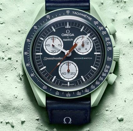 Swatch X Omega Bioceramic Moonswatch Mission To Earth SO33G100