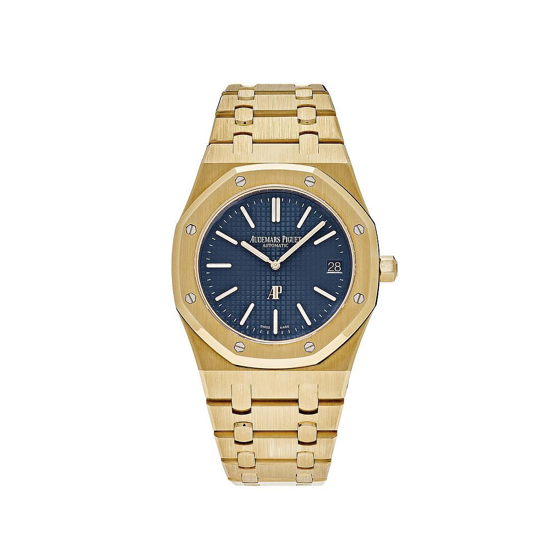 Audemars Piguet Royal Oak Jumbo Extra Thin Yellow Gold Blue Dial 15202BA.OO.1240BA.01